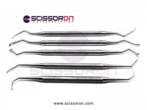 Sinus Lift Curette Set Octagonal Handle Sinus Lift Curette Set Octagonal Handle