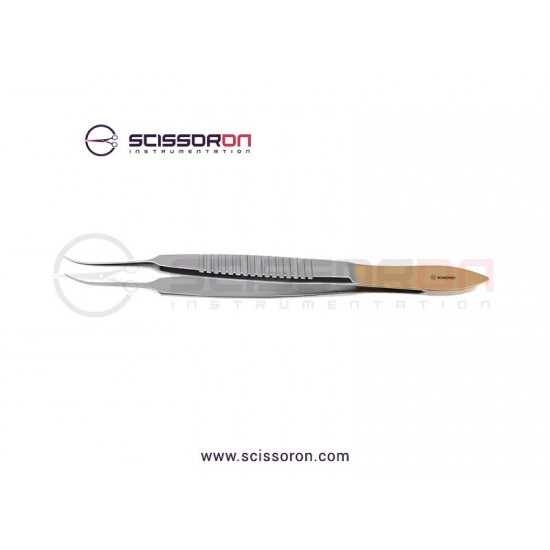 McPherson Tying Forceps 4.0mm TC Dusted Curved Jaws