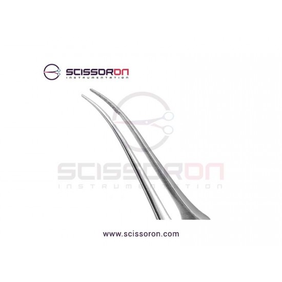 McPherson Tying Forceps 4.0mm TC Dusted Curved Jaws