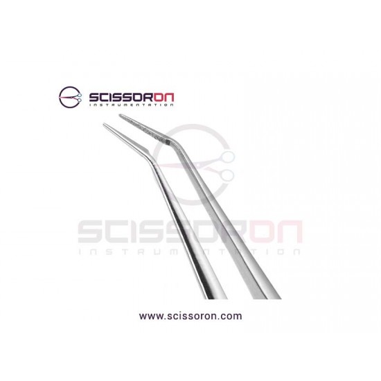 McPherson Tying Forceps 4.0mm TC Dusted Angled Jaws