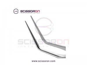 Bechert-McPherson Tying Forceps 10mm Angled Jaws Bechert-McPherson Tying Forceps 10mm Angled Jaws