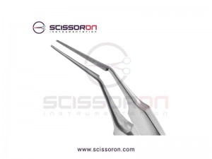 Bechert-McPherson Tying Forceps 10mm Angled TC Dusted Jaws Bechert-McPherson Tying Forceps 10mm Angled TC Dusted Jaws
