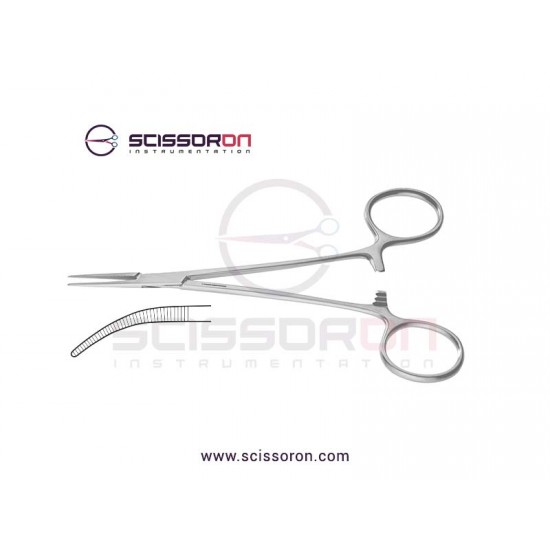 Jakes Baby Hemostatic Forceps Curved Jaws