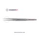 Microsurgical 1.0mm Ring Tip TC Dusted Straight Forceps Lightweight Handle