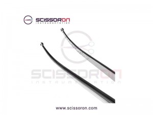 Microsurgical 1.0mm Ring Tip TC Dusted Curved Forceps without Tying