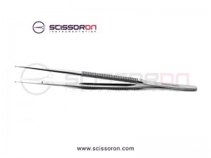 Microsurgical 1.0mm Ring Tip TC Dusted Straight Forceps without Tying