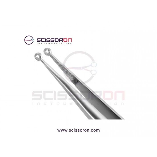 Microsurgical 2.5mm Ring Tip Forceps Curved Jaws