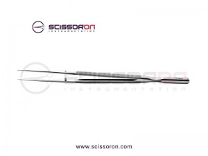 Microsurgical 1.0mm Ring Tip TC Dusted Straight Forceps