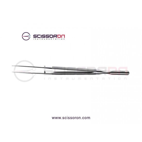 Microsurgical 1.0mm Ring Tip TC Dusted Straight Forceps