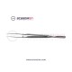 Microsurgical 1.0mm Ring Tip TC Dusted Straight Forceps