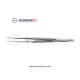Microsurgical 1.0mm TC Dusted Straight Jaws Delicate Tissue Forceps