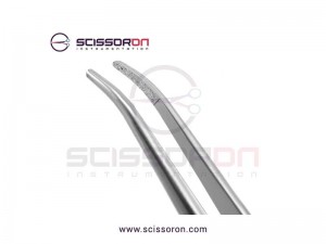 Microsurgical 1.0mm TC Dusted Curved Jaws Delicate Tissue Forceps Microsurgical 1.0mm TC Dusted Curved Jaws Delicate Tissue Forceps