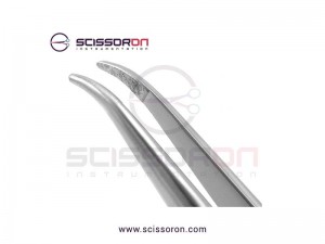 Microsurgical 1.0mm TC Dusted Curved JawsTissue Forceps Microsurgical 1.0mm TC Dusted Curved JawsTissue Forceps