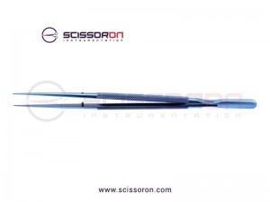 Microsurgical Tissue Forceps 1.0mm TC Dusted Straight Jaws with Tying