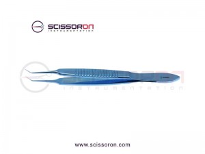 McPherson Tying Forceps 4.0mm TC Dusted Angled Jaws McPherson Tying Forceps 4.0mm TC Dusted Angled Jaws