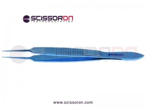 Bonn Suturing Forceps 0.12mm 1x2 Teeth set at 90° Jaws Titanium