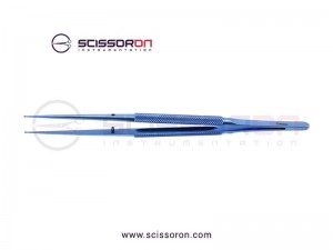 Microsurgical 1.0mm Ring Tip TC Dusted Straight Forceps without Tying