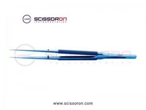 Microsurgical Tissue Forceps 1.0mm TC Dusted Delicate Curved Jaws without Tying