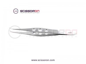 Pierse Corneal Forceps 0.1mm Curved Jaws Pierse Corneal Forceps 0.1mm Curved Jaws