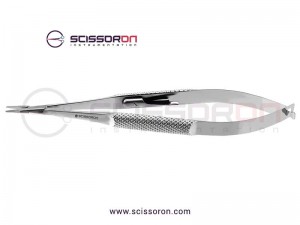Barraquer Micro Needle Holder Straight  Tapered Jaws with Lock Barraquer Micro Needle Holder Straight  Tapered Jaws with Lock
