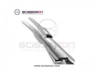 Barraquer Micro Needle Holder Curved Tapered Jaws with Lock Barraquer Micro Needle Holder Curved Tapered Jaws with Lock