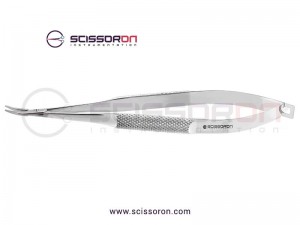 Barraquer Micro Needle Holder Curved  Tapered Jaws without Lock Barraquer Micro Needle Holder Curved  Tapered Jaws without Lock