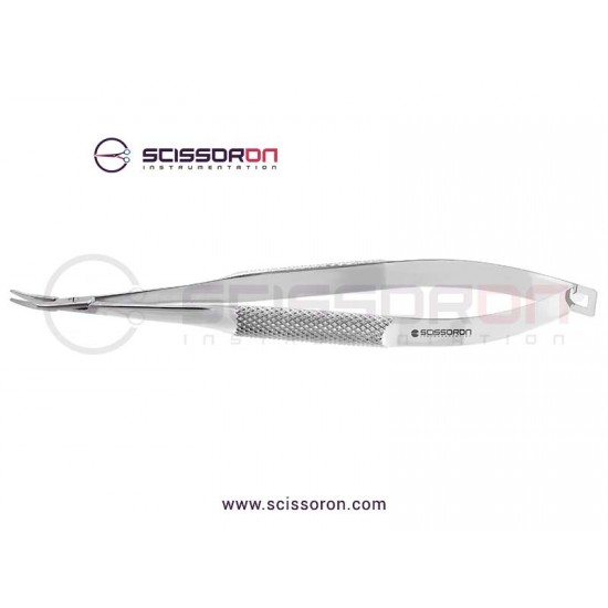 Barraquer Micro Needle Holder Curved  Tapered Jaws without Lock
