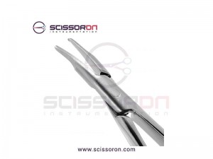 Barraquer Micro Needle Holder Curved  Tapered Jaws without Lock Barraquer Micro Needle Holder Curved  Tapered Jaws without Lock
