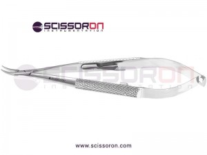 Barraquer Micro Needle Holder Curved Standard Jaws with Lock Barraquer Micro Needle Holder Curved Standard Jaws with Lock