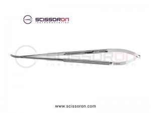 Jacobson Needle Holder TC Dusted Curved Jaws with Lock Steel Jacobson Needle Holder TC Dusted Curved Jaws with Lock Steel