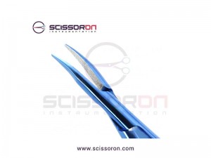 Barraquer Micro Needle Holder Curved Jaws with Lock Titanium Barraquer Micro Needle Holder Curved Jaws with Lock Titanium