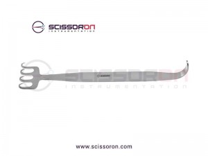 Freeman Facelift (Rhytidectomy) Rake Retractor in-line Prongs