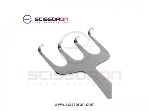 Freeman Facelift (Rhytidectomy) Rake Retractor Offset Prongs