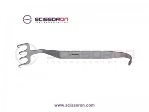 Freeman Facelift (Rhytidectomy) Rake Retractor in-line Prongs