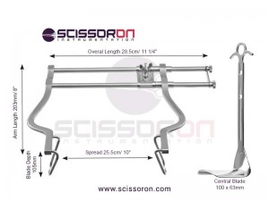 Balfour Abdominal Retractor Fixed Lateral Wire Blades #7 Balfour Abdominal Retractor Fixed Lateral Wire Blades #7
