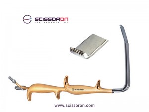 Ferriera Style Retractor Double Handle With Toothed Ended