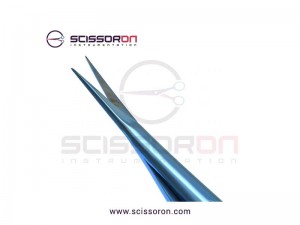 Rhoton-Type Microvascular Scissor Straight Blades Titanium