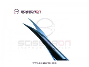 Rhoton-Type Microvascular Scissor Curved Blades Titanium