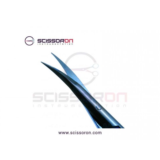 Rhoton-Type Microvascular Scissor Curved Blades Titanium