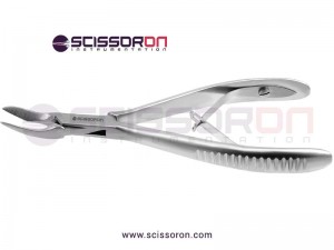 Bone Shears (Bone Cutting Forceps) 105mm, Curved Blade 15mm