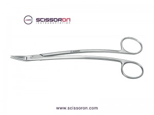 Tissue Scissors Dean 7 angled 1 serrated blade curved