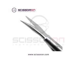 Yasargil Microsurgical Bayonet Scissor Curved Delicate Blade Yasargil Microsurgical Bayonet Scissor Curved Delicate Blade