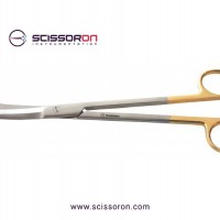 Solz Gold Tip Supercut Serrated Scissors - Slight Bevel on Shank