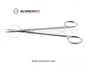 Joseph scissors, 5 1/2'',curved double-edge blades, sharp tips, ring handle