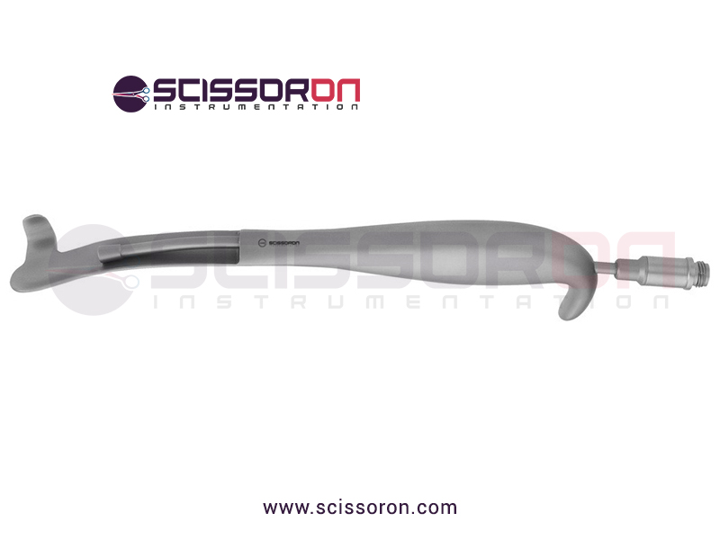 Bauer Type Intra Oral Retractor Fiber Optic Right Side Hook