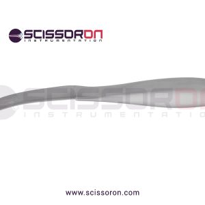 Bauer-sigmoid-notch-retractor,-8'',-slightly-curved-left-hook,-grip-handle