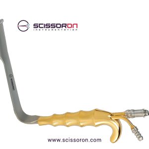 Epstein Abdominoplasty Retractor, Curved Blade With Fiber Optic And Suction Tube_AA06-2001-27