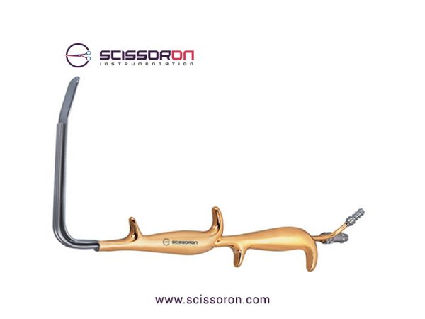 Ferriera Style Fiber Optic Retractor Double Handle With Blunt End_AA06-2016-18 Ferriera Style Fiber Optic Retractor Double Handle With Blunt End_AA06-2016-18