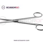Mayo-Stille dissecting scissor, 15cm ,straight rounded blades, blunt tips, ring handle