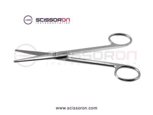 Mayo-Stille dissecting scissor, 15cm ,straight rounded blades, blunt tips, ring handle